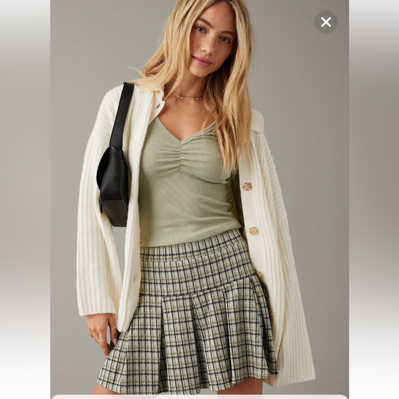 AE Pleat It Knit Plaid Skort(NWOT) - Picture 2 of 11